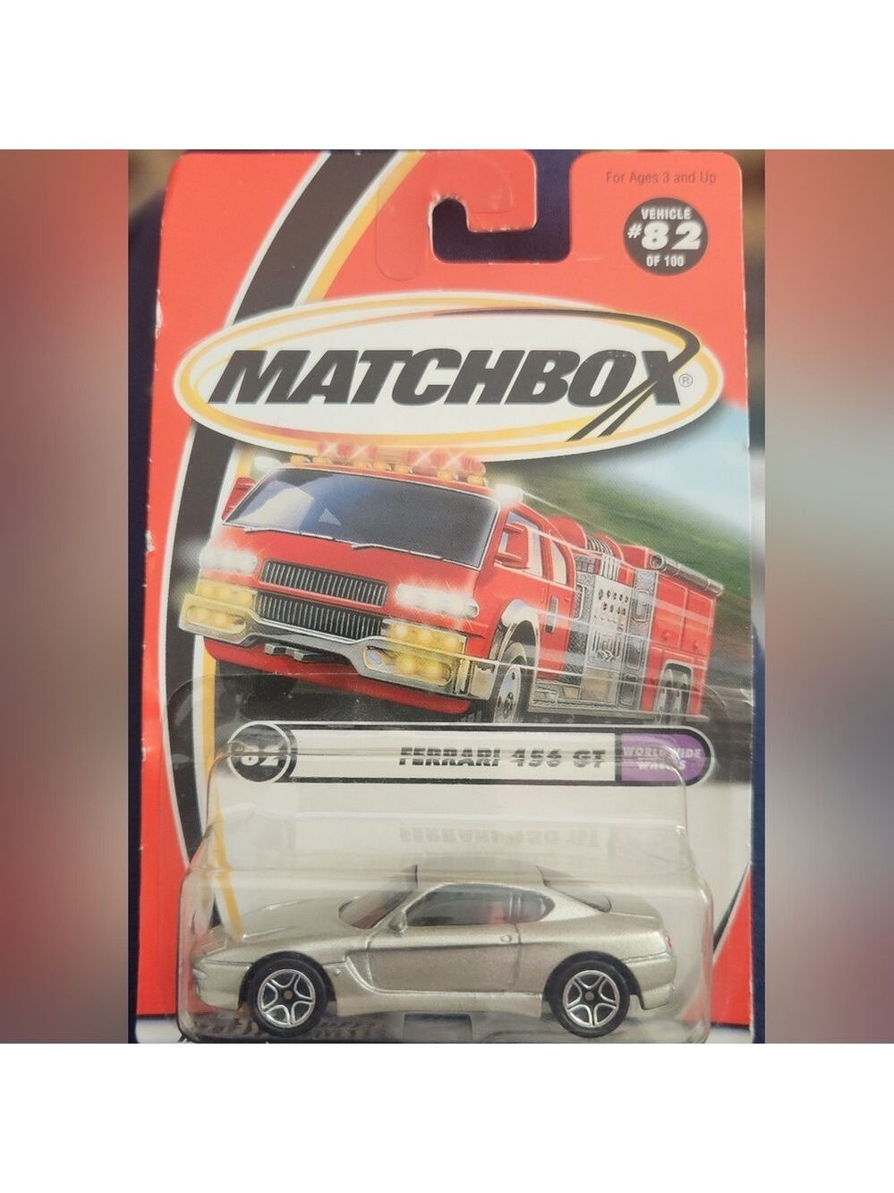 NIP Matchbox Ferrari 456 GT Bronze Body Italian Sports Car Vehicle #82 of 100
